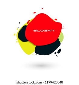 Abstract modern graphic element. Dynamical colored forms and line. Gradient abstract banner with flowing liquid shapes. Template for the design of a logo, flyer or presentation. Vector.