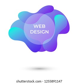 Abstract modern graphic element dynamical colored form. Gradient abstract banner, creative colors background. Vector illustration EPS 10