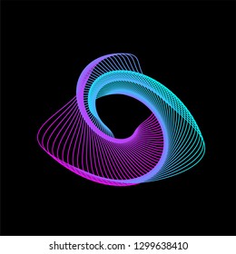 Abstract modern graphic element. Dynamical colored form and line. Gradient abstract banner with flowing liquid shape.Template for the design of a logo, flyer or presentation. 