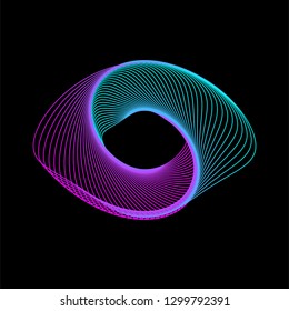 Abstract modern graphic element. Dynamical colored form and line. Gradient abstract banner with flowing liquid shape.Template for the design of a logo, flyer or presentation. 