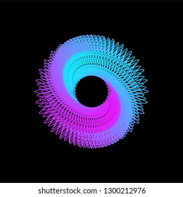 Abstract modern graphic element. Dynamical colored form and line. Gradient abstract banner with flowing liquid shape.Template for the design of a logo, flyer or presentation. Wavy lines.