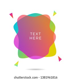 Abstract modern graphic element. Dynamical colored forms and shape. Gradient abstract banners with flowing triangle shapes. Template for the design of a flyer or presentation. Vector.