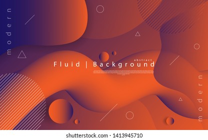 Abstract modern graphic element. Dynamical colored forms and waves. Gradient abstract banner with flowing liquid shapes. Template for the design of a book cover,poster, flyer or presentation.