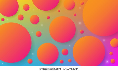 Abstract modern graphic element. Dynamical colored forms and waves. Gradient abstract banner with flowing liquid shapes. Template for the design of a website landing page, poster, or presentation. 