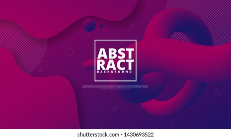 Abstract modern graphic element. Dynamical colored forms and waves. Gradient abstract banner with flowing liquid shapes. Template for the design of a website landing page or background.