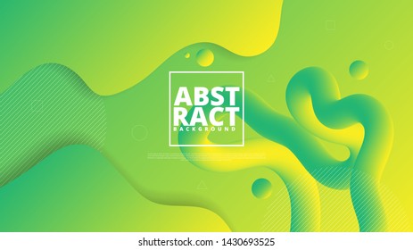 Abstract modern graphic element. Dynamical colored forms and waves. Gradient abstract banner with flowing liquid shapes. Template for the design of a website landing page or background.