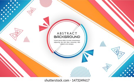 Abstract modern graphic element. Dynamical colored forms and waves and cut effect. Gradient abstract banner with flowing liquid shapes. Template for the design of a website landing page or background