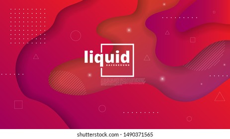 Abstract modern graphic element. Dynamical colored forms and waves. Gradient abstract banner with flowing liquid shapes. Template for the design of a website landing page or background.