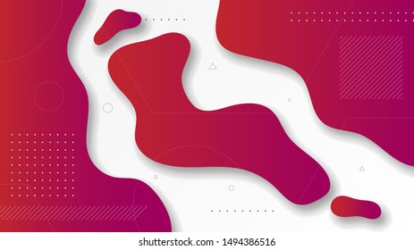 Abstract modern graphic element. Dynamical colored forms and waves. Gradient abstract banner with flowing liquid shapes. Template for the design of a website landing page or background.