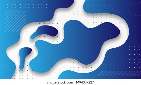 Abstract modern graphic element. Dynamical colored forms and waves. Gradient abstract banner with flowing liquid shapes. Template for the design of a website landing page or background.