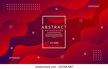 Abstract modern graphic element. Dynamical colored forms and waves. Futuristic design poster and banner. Colorful geometric background with mixing red and purple color for landing page.