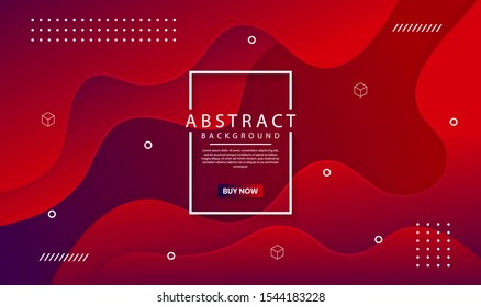 Abstract modern graphic element. Dynamical colored forms and waves. Futuristic design poster and banner. Colorful geometric background with mixing red and purple color for landing page.