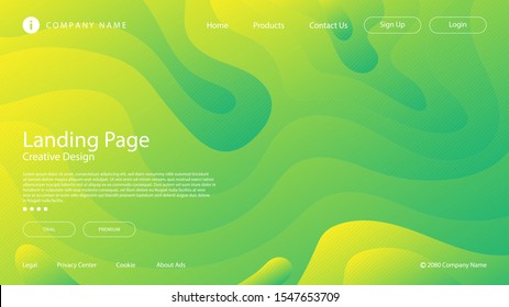 Abstract modern graphic element  Dynamical colored forms   waves  Gradient abstract banner and flowing liquid shapes  Template for the design website landing page background 