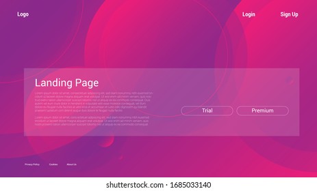 Abstract modern graphic element. Dynamical colored forms and waves. Gradient abstract banner with flowing liquid shapes. Template for the design of a website landing page or background.