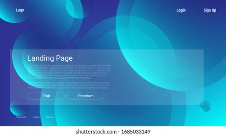 Abstract modern graphic element. Dynamical colored forms and waves. Gradient abstract banner with flowing liquid shapes. Template for the design of a website landing page or background.