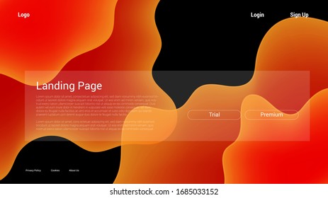 Resumen de elementos gráficos modernos. Formas y olas de colores dinámicos. Banner abstracto degradado con formas líquidas fluidas. Plantilla para el diseño de una página de inicio o fondo del sitio web.