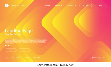 Abstract modern graphic element. Dynamical colored forms and waves. Gradient abstract banner with flowing liquid shapes. Template for the design of a website landing page or background.