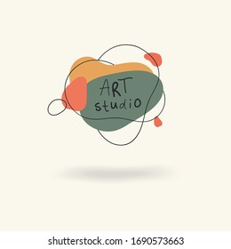 Abstract modern graphic element. Dynamical colored form. Abstract banner with flowing liquid shapes. Template for the design of a logo, flyer or presentation. Vector.
