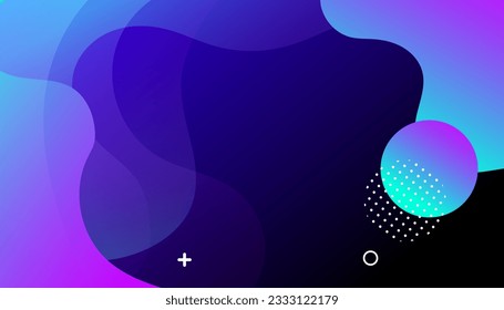 Resumen del elemento gráfico moderno. Formas y ondas de colores dinámicos. Banner abstracto degradado con formas líquidas fluidas. Plantilla para el diseño de una página de inicio o fondo del sitio web