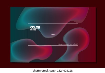 Abstract modern graphic element. Fluid shape composition eps10 -Vector