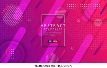 Abstract modern graphic element. Futuristic design poster and banner. Colorful gradient shapes geometric background with mixing pink and purple color for landing page.