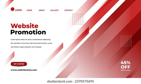 Abstract modern graphic element. Gradient abstract banner. Template for landing page design or website background.