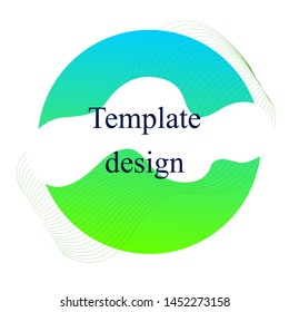 Abstract modern graphic element, green , for elegant design,vector isolated on white background
