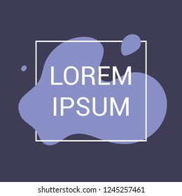 Abstract modern graphic element. Liquid element, organic bubble illustration. Dynamic shape. Template for web design and branding.