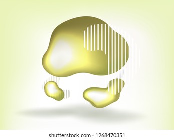 Abstract modern graphic elements. 3d.  Dynamical colored forms and line. Gradient abstract banner with flowing liquid shapes.  Template for the design of a logo, flyer or presentation. Vector.

