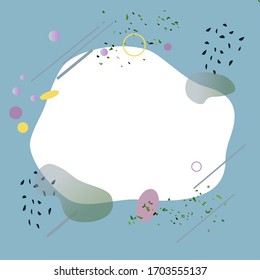 Abstract modern graphic elements banner with flowing liquid forms and place for text advertising or discounts. Template for logo design, flyer or presentation. Dynamic color shapes and lines. Vector.
