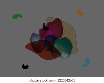 Abstract modern graphic elements. Dynamical purple, carmine color forms and lines. Gradient abstract banner with plastic liquid shapes. Futuristic template for the design of a logo, presentation.