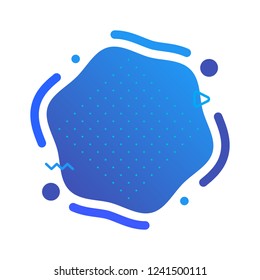 Abstract modern graphic elements. Dynamical colored hexagon forms and line. Gradient abstract banners with flowing liquid shapes. Template for the design of a logo, flyer or presentation. Vector.