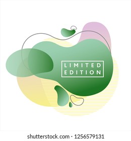 Abstract modern graphic elements. Dynamical colored forms and line. Gradient abstract banners with flowing liquid shapes. Template for the design of a logo, flyer or presentation. 