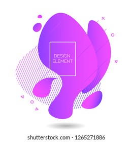 Abstract modern graphic elements. Dynamical colored forms and line. Gradient abstract banners with flowing liquid shapes. Template for the design of a logo, flyer or presentation. Vector.