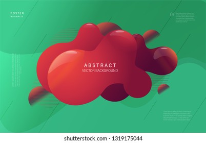 Abstract modern graphic elements. Dynamical colored. Gradient abstract banners with flowing liquid shapes. Template for the design of a logo, flyer, presentation. Vector Illustration. Vector
