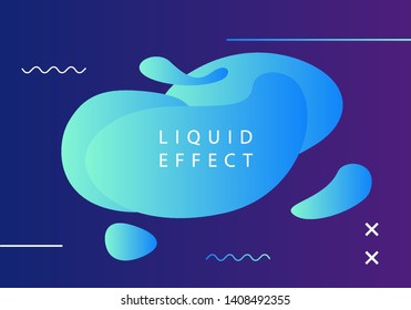 Abstract modern graphic elements. Dynamical colored forms and line. The effect is liquid. Abstract vector gradient shapes. Light background. 