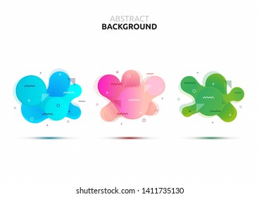 Abstract modern graphic elements. Dynamical colored forms and line. Gradient abstract banners with flowing liquid shapes. Template for the design of a logo, flyer or presentation. Illustration vector
