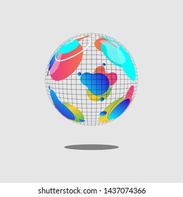 Abstract modern graphic elements. Dynamical colored forms and line. Gradient abstract banners with flowing liquid shapes. Template for the design of a logo, flyer or presentation. Vector