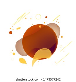 Abstract modern graphic elements. Dynamical colored forms and line. Gradient abstract banners with flowing liquid shapes. Template for the design of a logo, flyer or presentation. Vector.