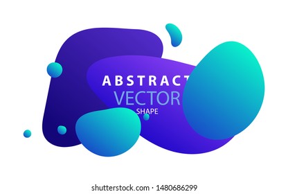 abstract modern graphic elements. Dynamical colored forms and line. Gradient abstract banners with liquid shapes. Template for the design of a logo  flyer or presentation. Vector.