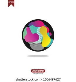 Abstract modern graphic elements. Dynamical colored forms and line. Gradient abstract banners with flowing liquid shapes. Template for the design of a logo, flyer or presentation. Vector