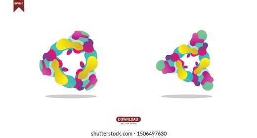 Abstract modern graphic elements. Dynamical colored forms and line. Gradient abstract banners with flowing liquid shapes. Template for the design of a logo, flyer or presentation. Vector