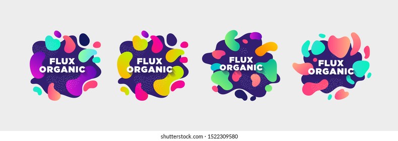 abstract modern graphic elements. Dynamical colored forms and line. Gradient abstract banners with flowing liquid shapes