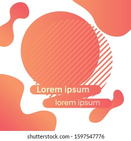 abstract modern graphic elements. Dynamical colored forms and line. Gradient abstract banners with flowing liquid shapes. Template for the design of a logo, social media flyer or presentation. Vector.