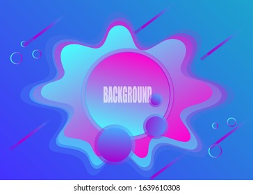 Abstract modern graphic elements. Dynamical blue neon colored forms. Gradient abstract banners with bright circle shapes. Template for the design of a logo, flyer or presentation. Vector