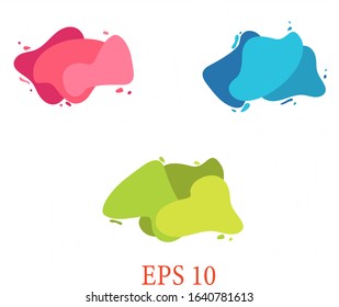 Abstract modern graphic elements. Dynamical colored forms and line. Flowing liquid shapes. Template for the design of a logo, flyer or presentation. Abstract geometric shapes