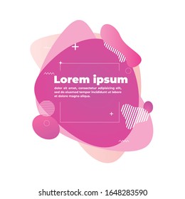 abstract modern graphic elements. Dynamical colored forms and line. Gradient abstract banners with flowing liquid shapes. Template for the design of a logo, flyer or presentation. Vector.
