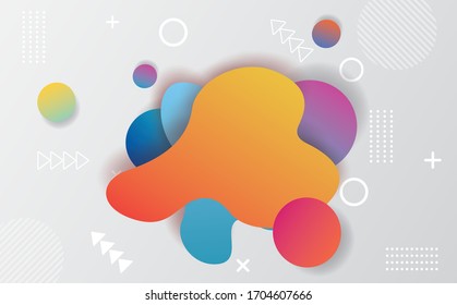 Abstrakte moderne grafische Elemente.Dynamische Formen und Linien. Abstrakte Banner mit fließenden flüssigen Formen. Muster für die Gestaltung eines Logos, Flyers oder einer Präsentation. Vektorillustration.