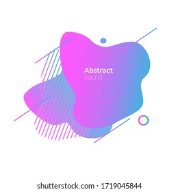 Abstract modern graphic elements. Dynamical colored forms and line. Gradient abstract banner with flowing liquid shapes. Template for the design of a logo, flyer or presentation. Vector. Isolated.
