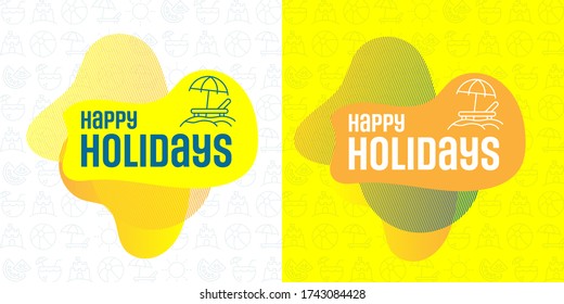 Abstract modern graphic elements. Dynamical colored forms and line. Gradient abstract banners with flowing liquid shapes. Template for the design of a logo, flyer or presentation. Happy holidays